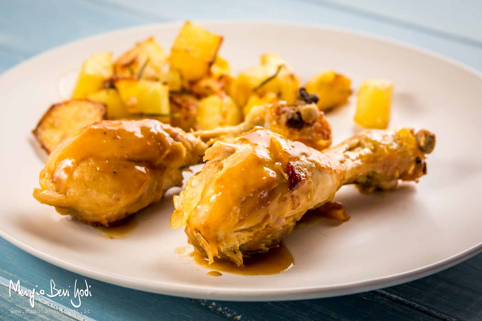 Cosce di pollo alla birra