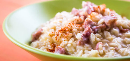 Risotto con salame