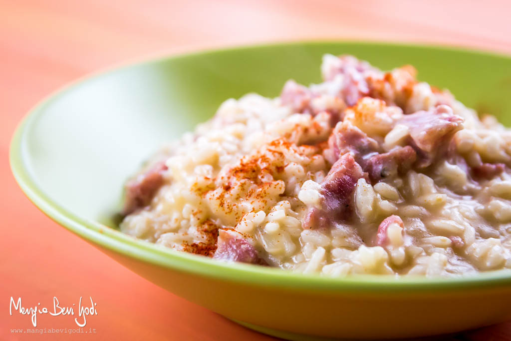 Risotto con salame