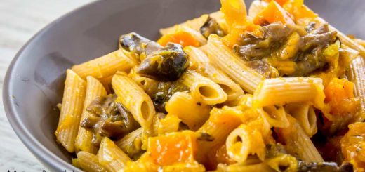 Pasta zucca e funghi