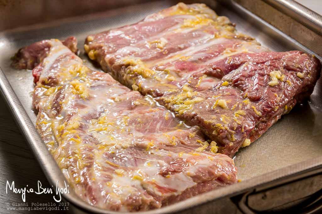 Preparazione puntine di maiale al forno