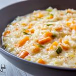 Risotto con carote, zucchine e casatella