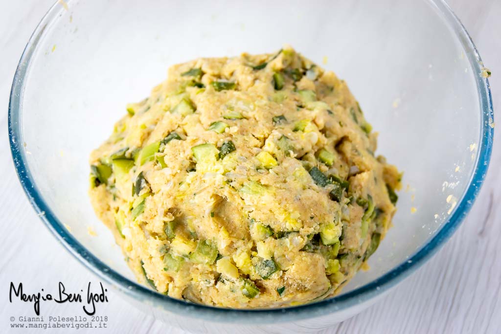 Impasto per hamburger di zucchine