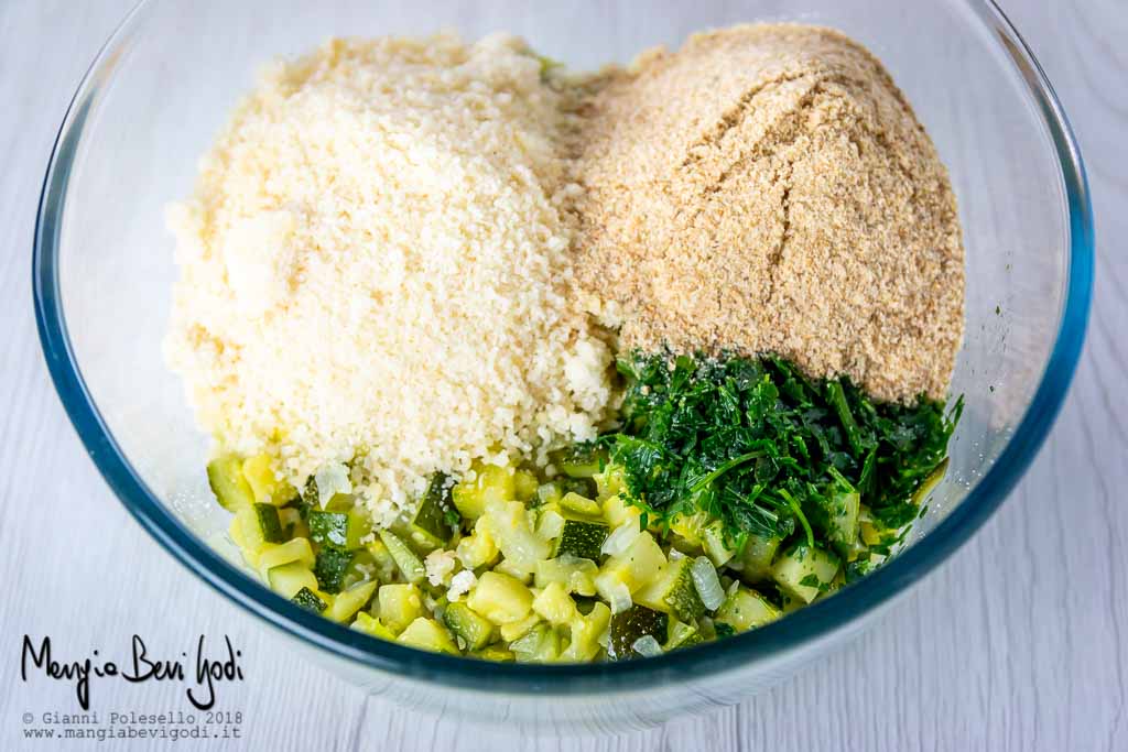 Impasto per hamburger di zucchine