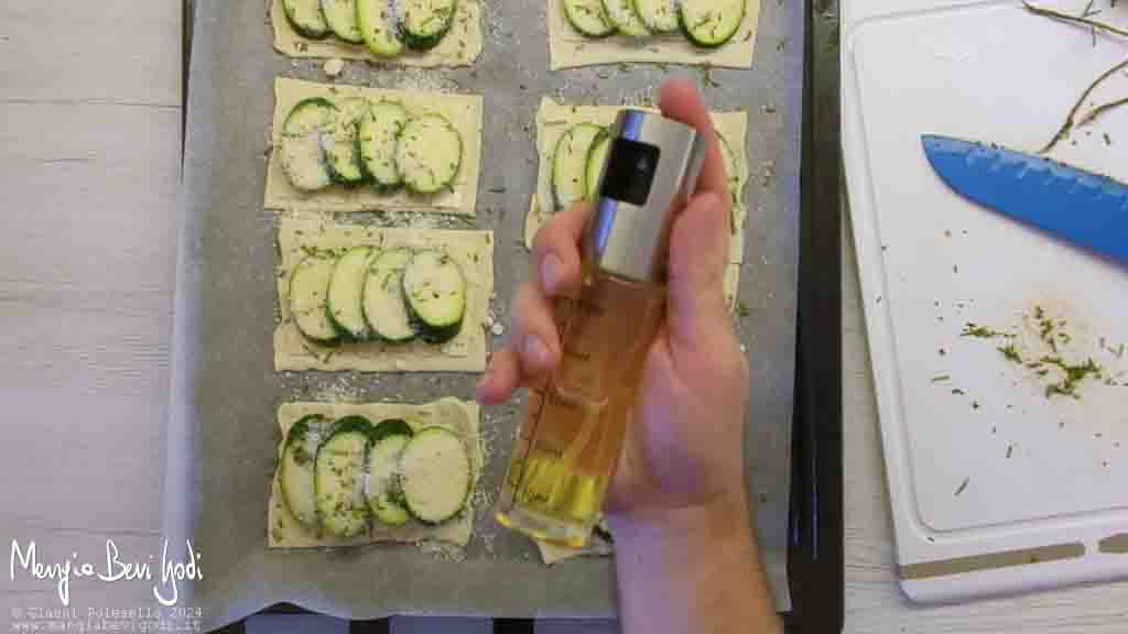 cottura sfogliatine alle zucchine