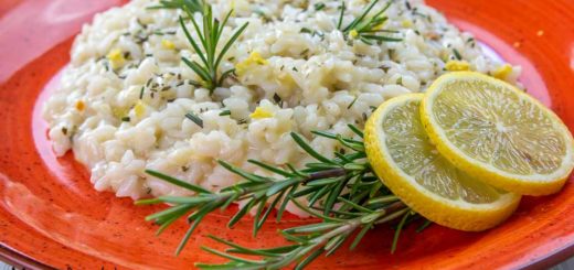 Risotto al limone e rosmarino