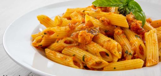 Pasta con merluzzo e peperoni