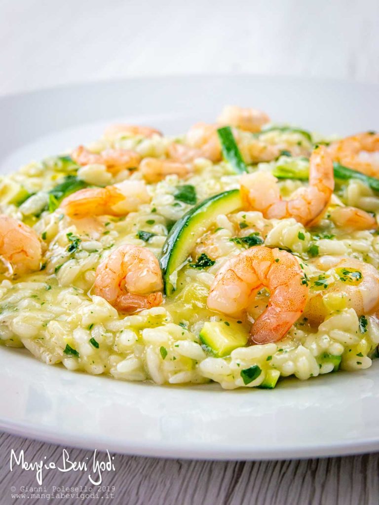 Risotto zucchine e gamberetti