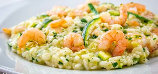 Risotto zucchine e gamberetti