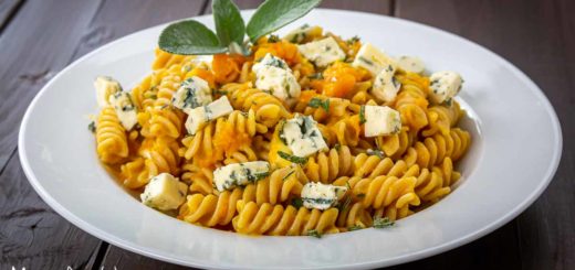 Pasta con zucca e gorgonzola