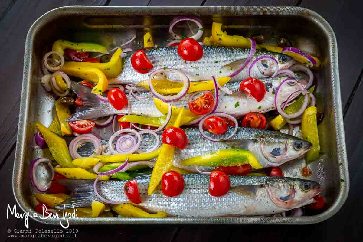 Preparazione cefali al forno