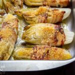Indivia belga gratinata al forno con pancetta