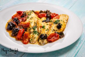 Filetti di orata in padella alla mediterranea