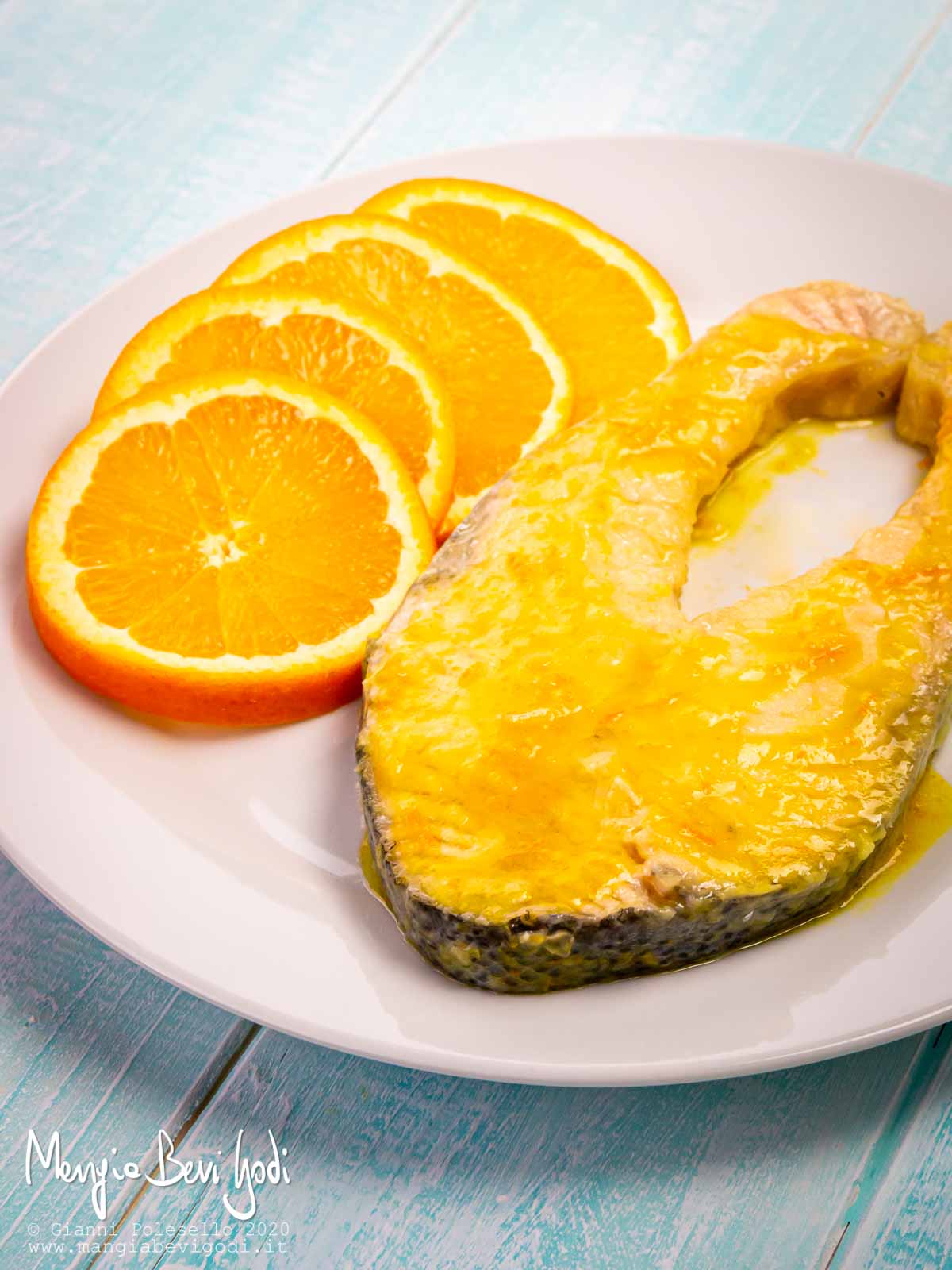 Salmone in padella all'arancia