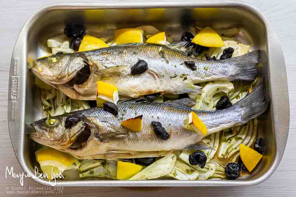 Cottura branzino alla moscovita