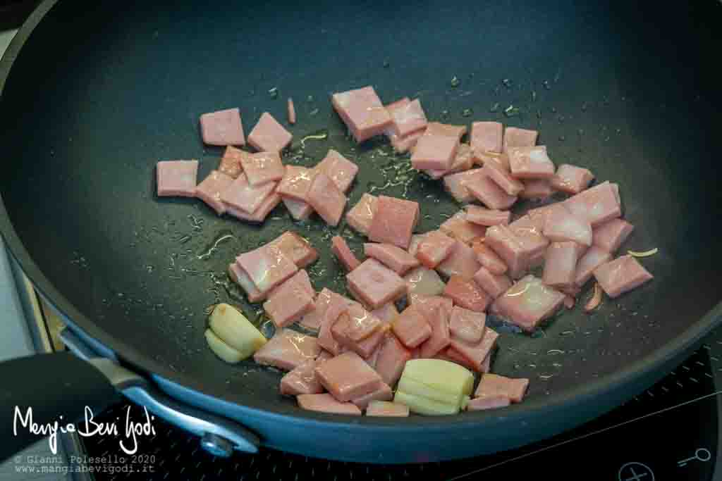 Cottura mortadella in padella