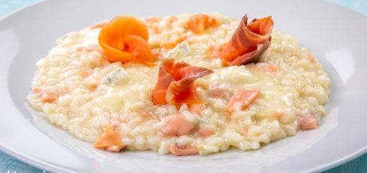 Risotto al salmone e gorgonzola