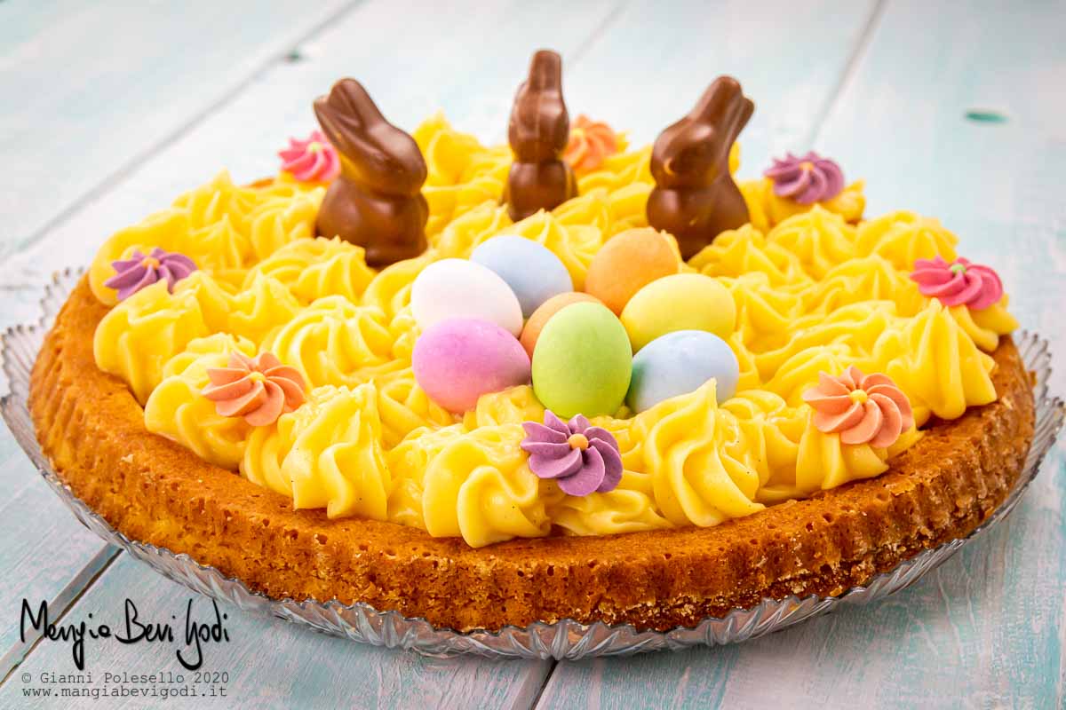 Crostata morbida alla crema pasticcera - Dolce di Pasqua