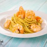 Pasta gamberi e melanzane