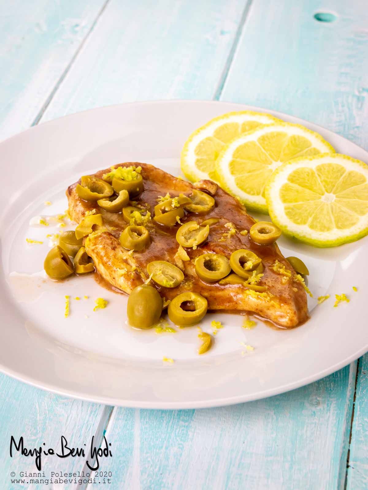 Petto di pollo alle olive e limone