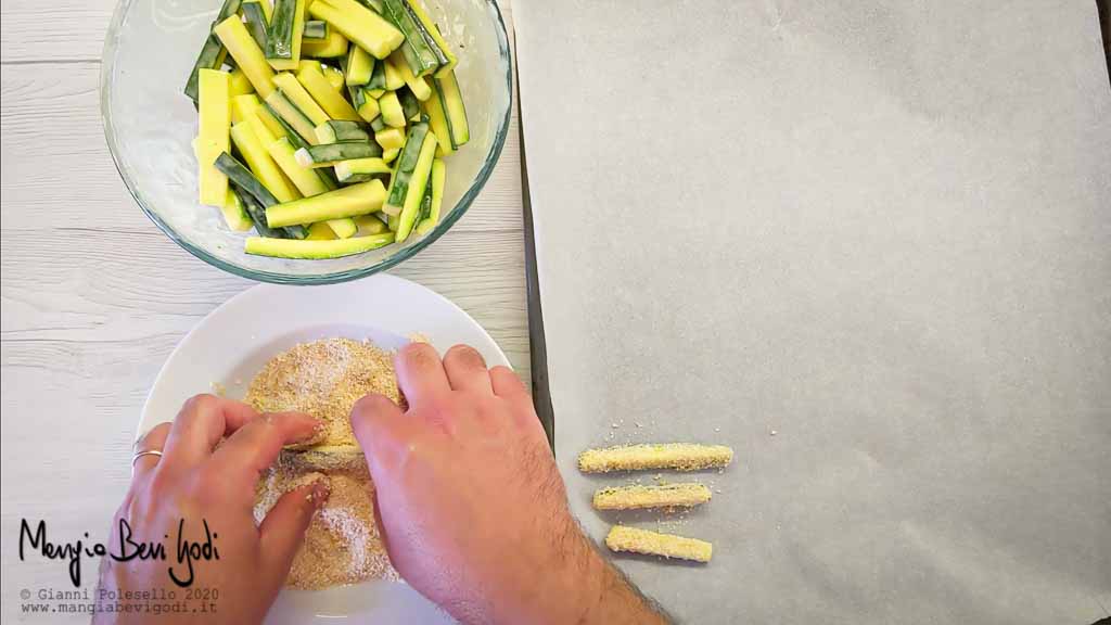 Zucchine con panatura di pangrattato