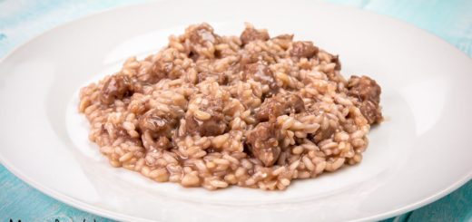 Risotto ubriaco alla salsiccia