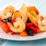 Insalata di gamberi e peperoni in agrodolce