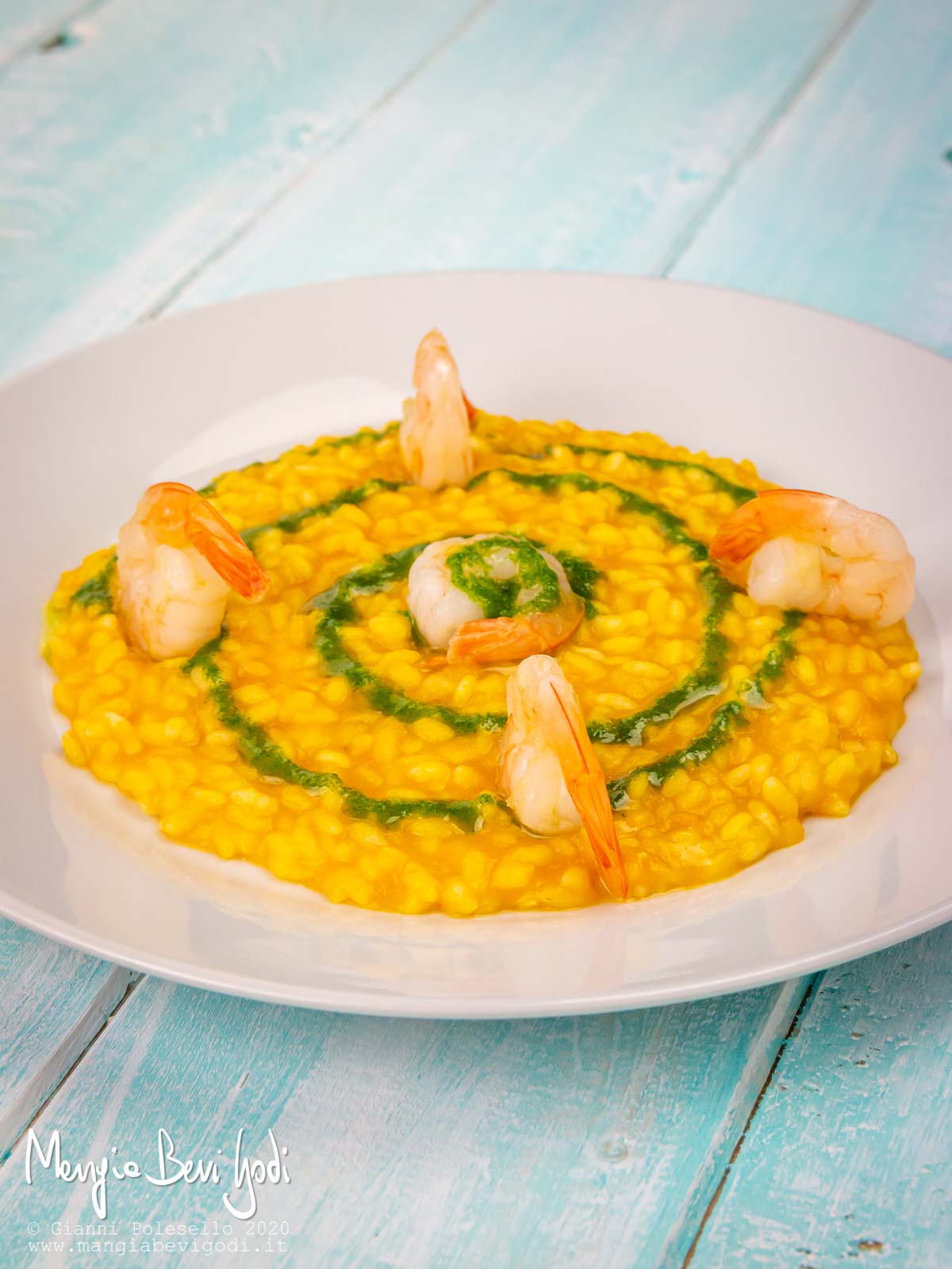 Risotto alla zucca e gamberi