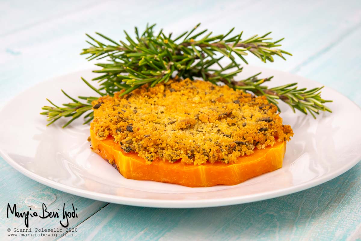 Zucca al forno gratinata