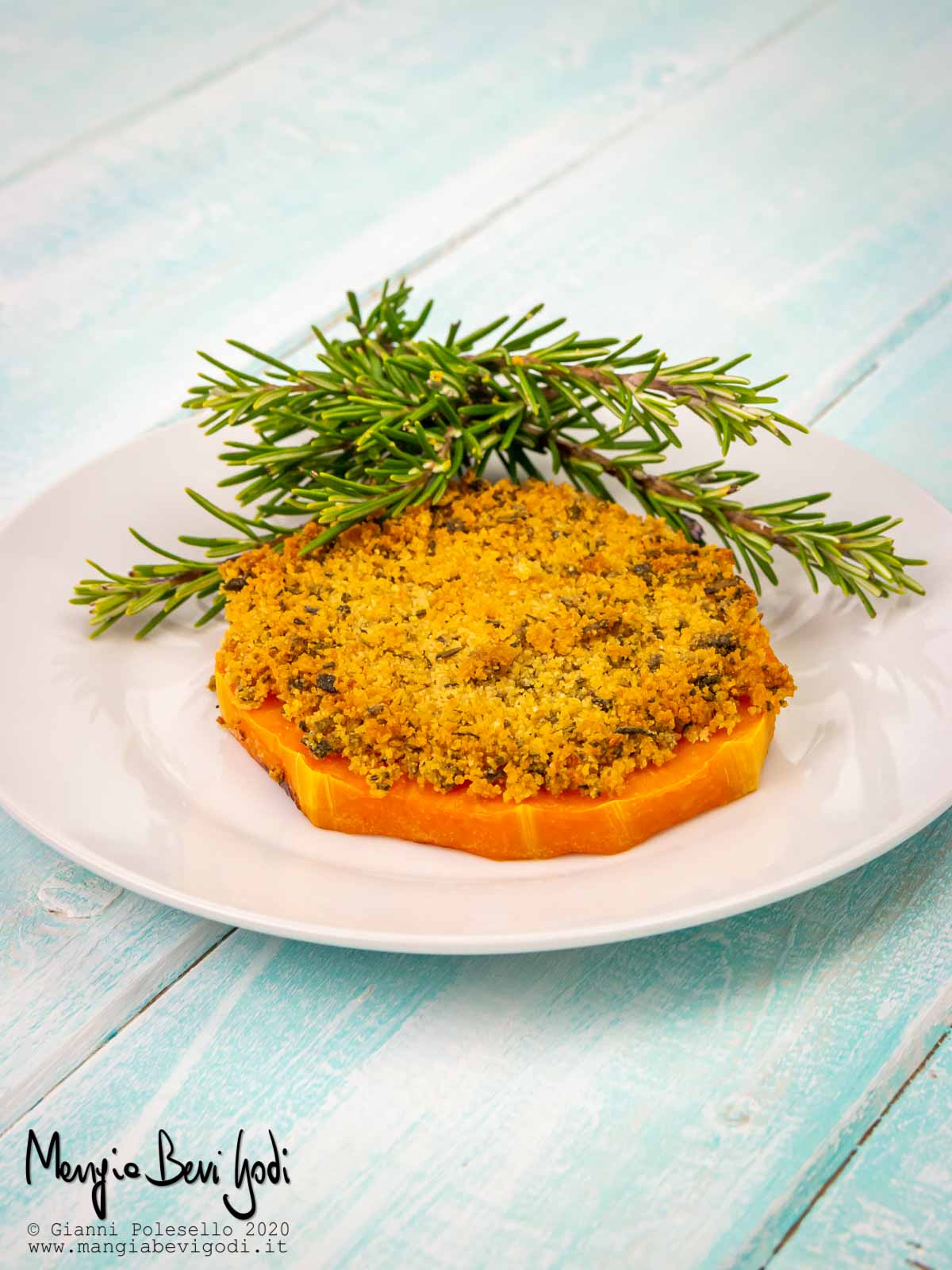 Zucca al forno gratinata