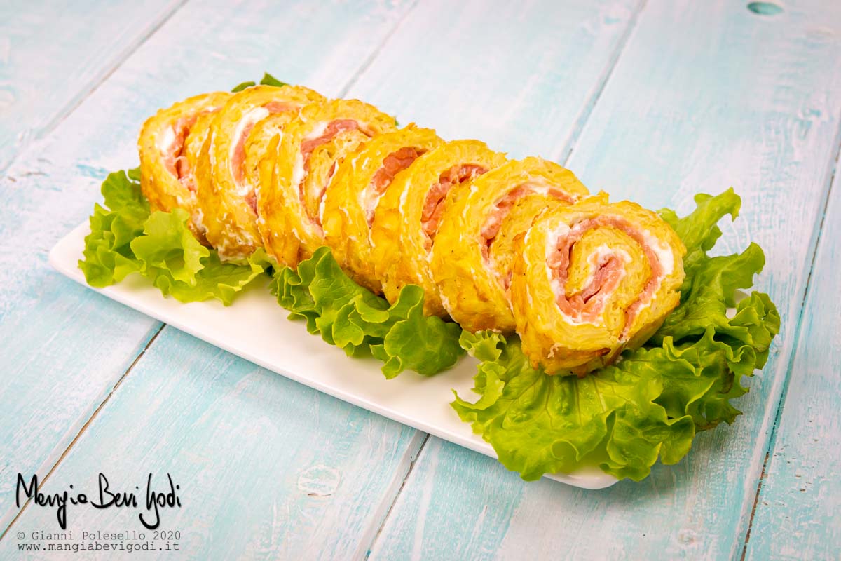 Rotolo di patate al salmone e formaggio