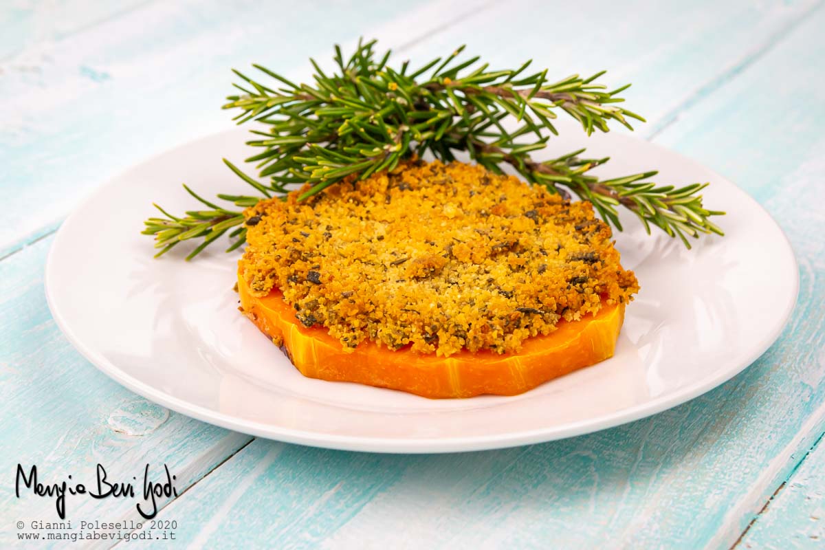 Zucca al forno gratinata