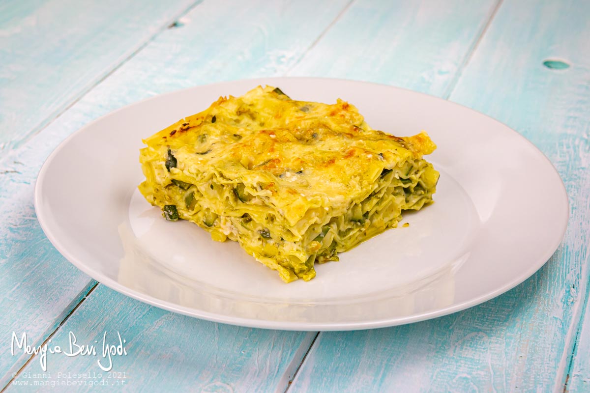 Lasagne al pesto e zucchine