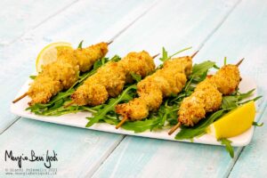 Spiedini di fesa di tacchino al forno