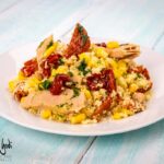 Cous cous con tonno, pomodori secchi e mais