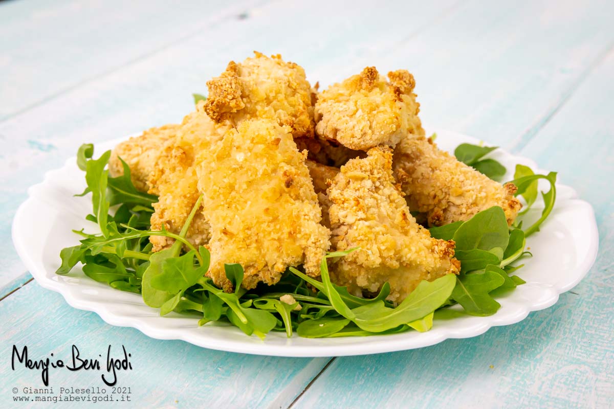 Bocconcini di pollo con panatura allo yogurt