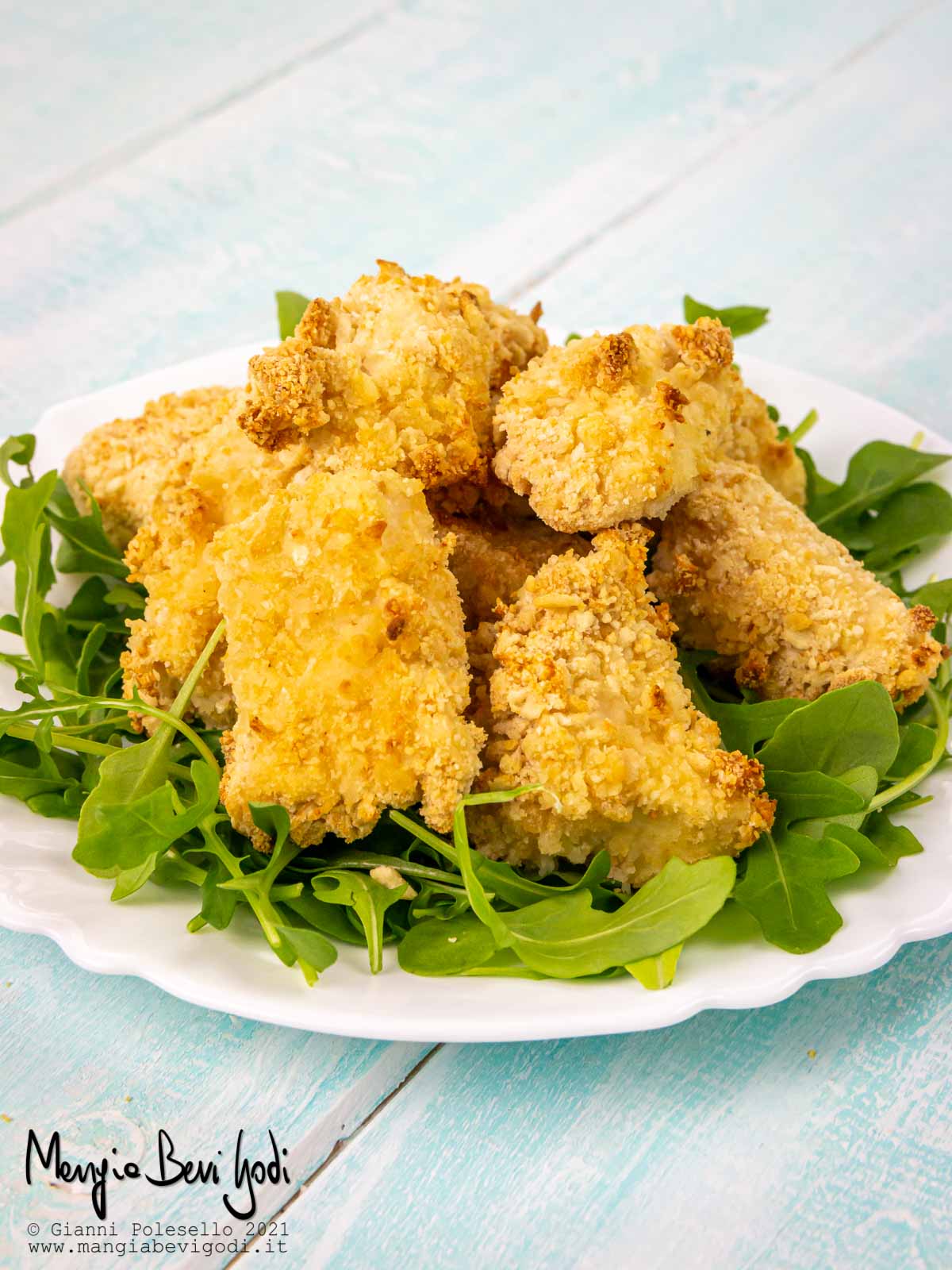 Bocconcini di pollo con panatura allo yogurt
