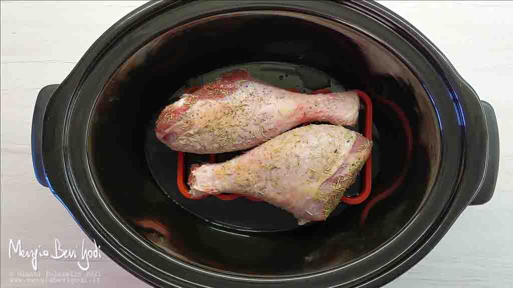 Cottura coscia di tacchino nella slow cooker