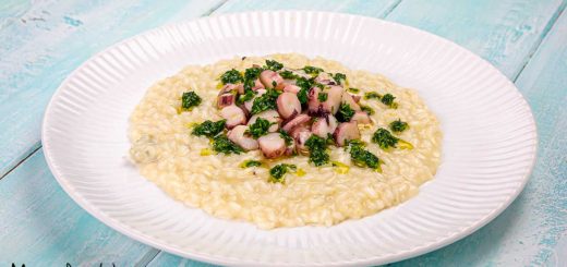 Risotto totani e gorgonzola