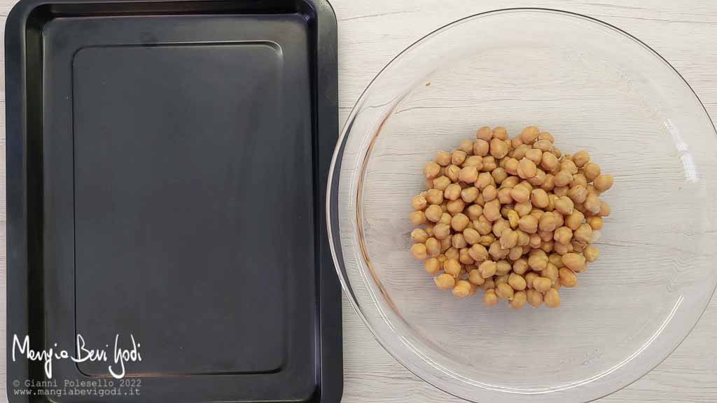 preparazione ceci croccanti al forno