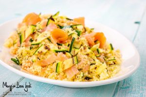 cous cous salmone zucchine