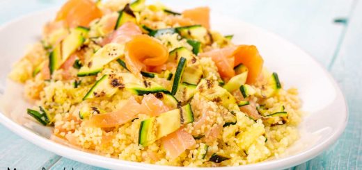 cous cous salmone zucchine