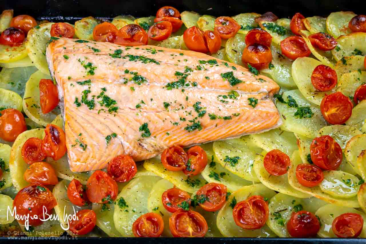 salmone con patate