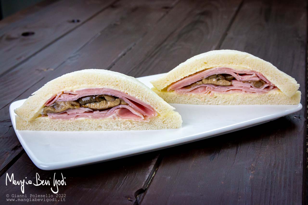 tramezzini prosciutto e funghi