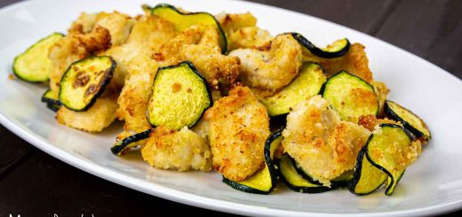 pollo e zucchine nella friggitrice ad aria