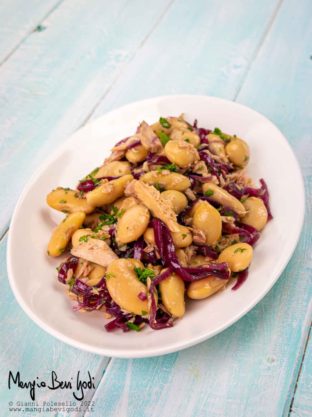 fagioli, tonno e cipolle caramellate