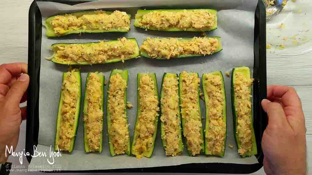 cottura zucchine ripiene di salmone