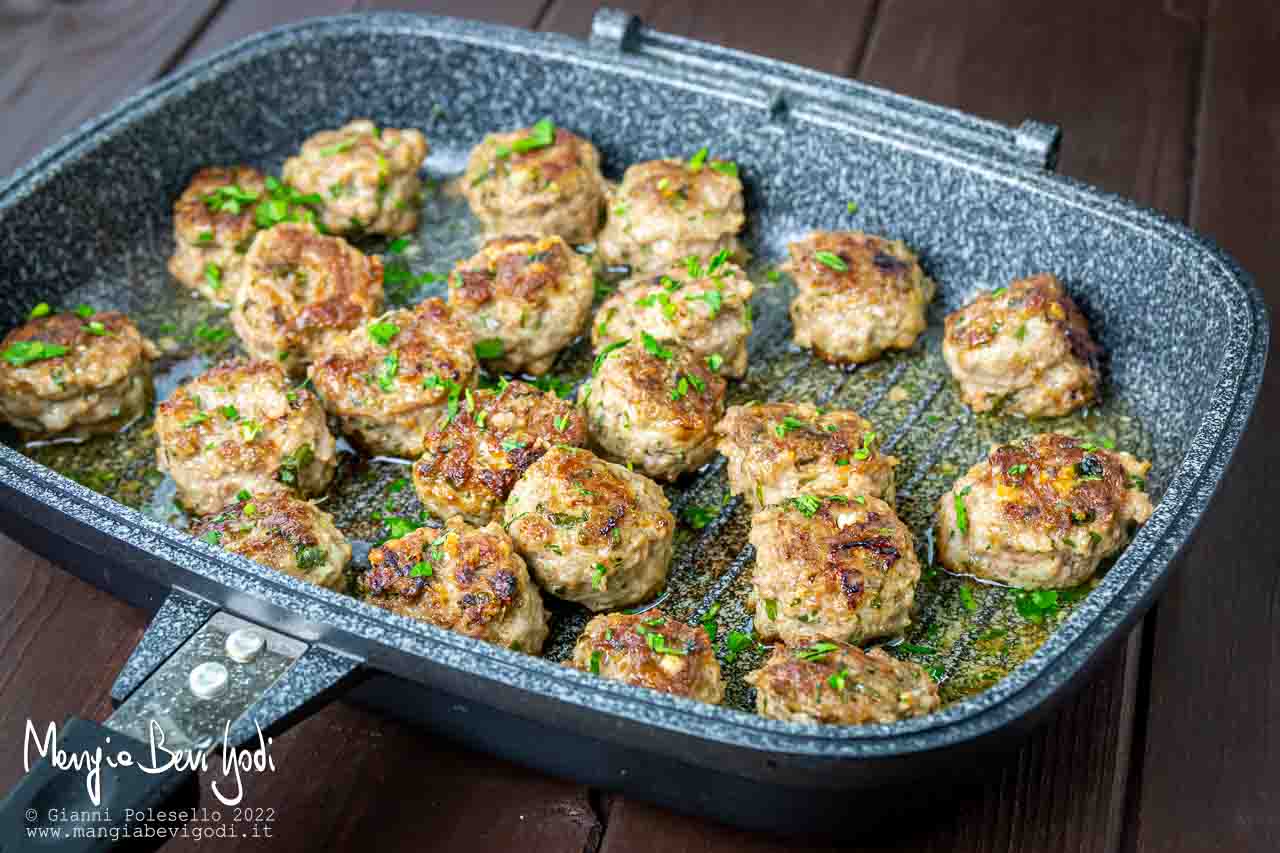 polpette di carne nel fornetto padella