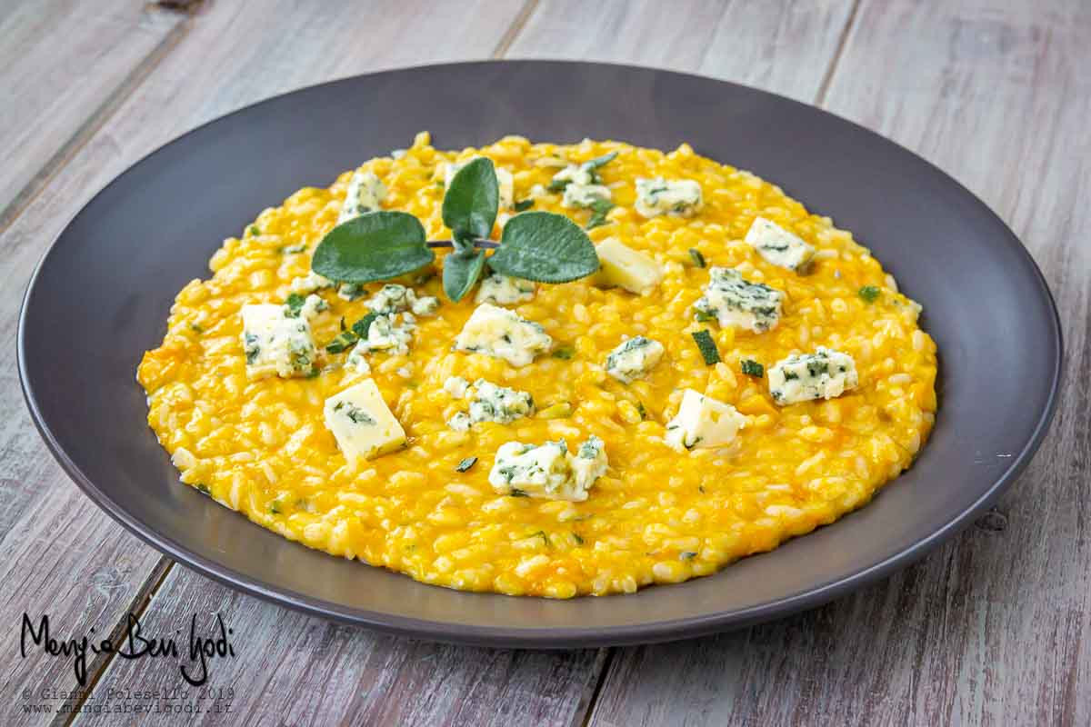 risotto zucca e gorgonzola