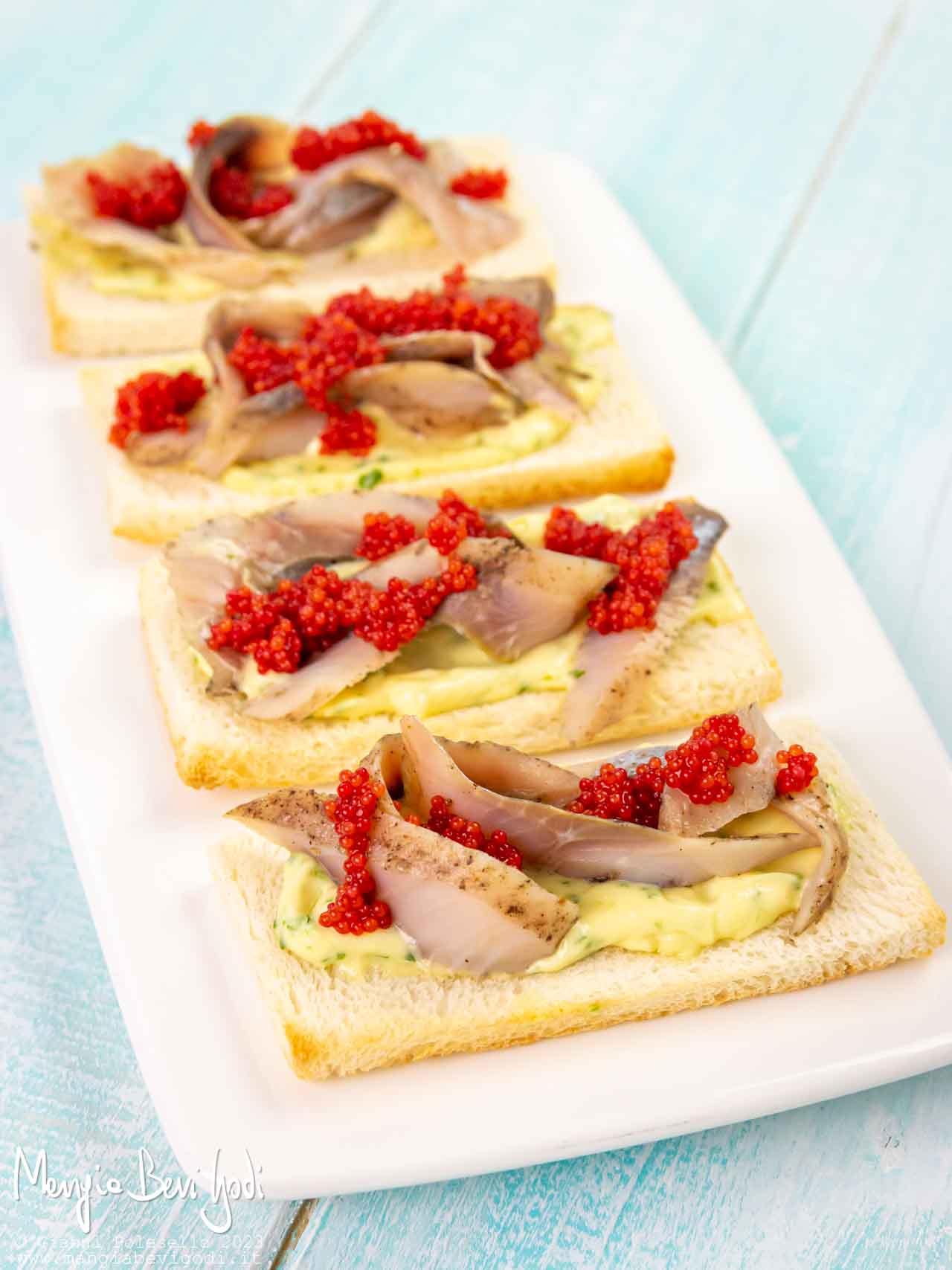 crostini con aringa